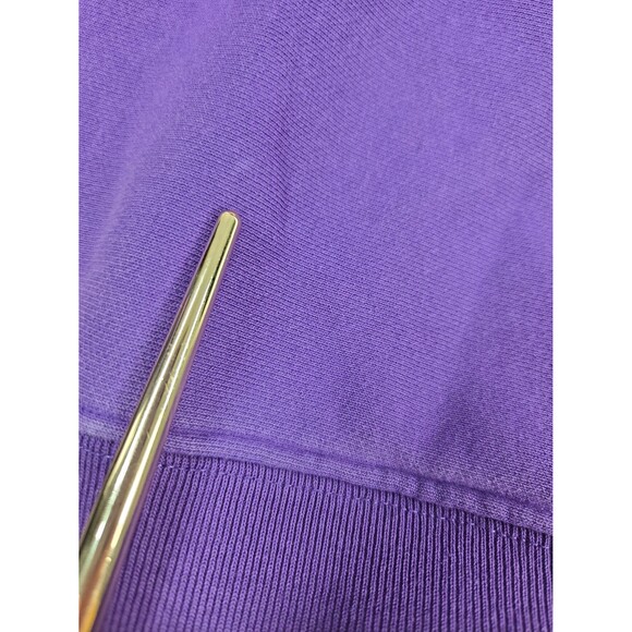 Vintage Champion Reverse Weave Purple Hoodie Sweatshirt Spell Out Logo Men Small - Picture 8 of 8